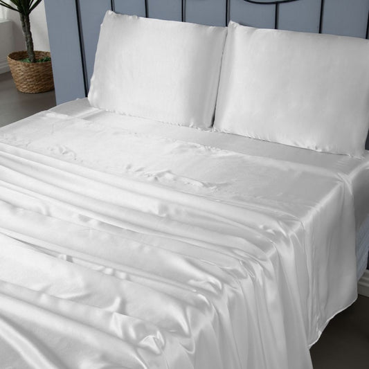 Jogo de Lençol Sublime Queen Cetim Charmousse - 4 Peças (Antifrizz)"